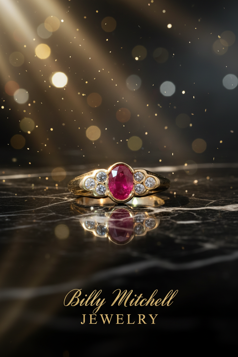 100040 - 23 ctw diamond and ruby ring