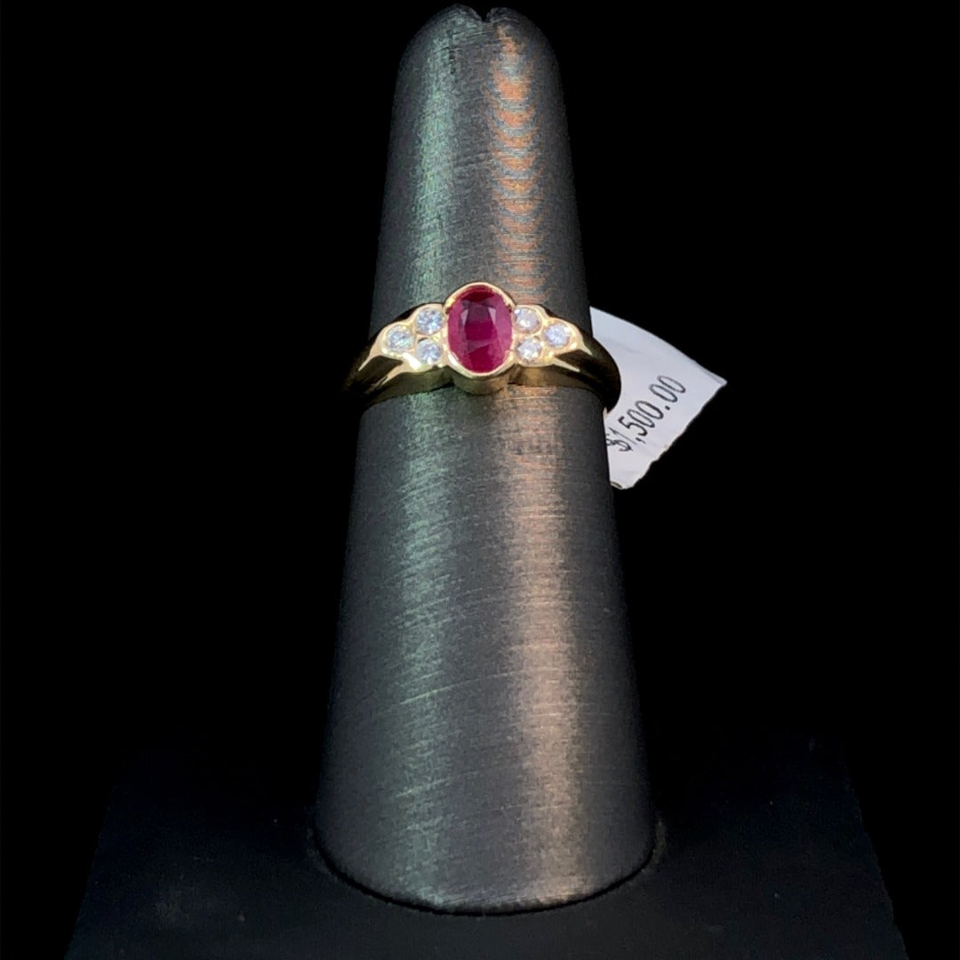 100040 - 23 ctw diamond and ruby ring