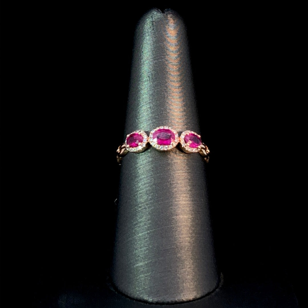 152406 - .72 ctw ruby and diamond ring