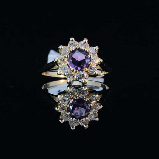 Amethyst and Diamond ring