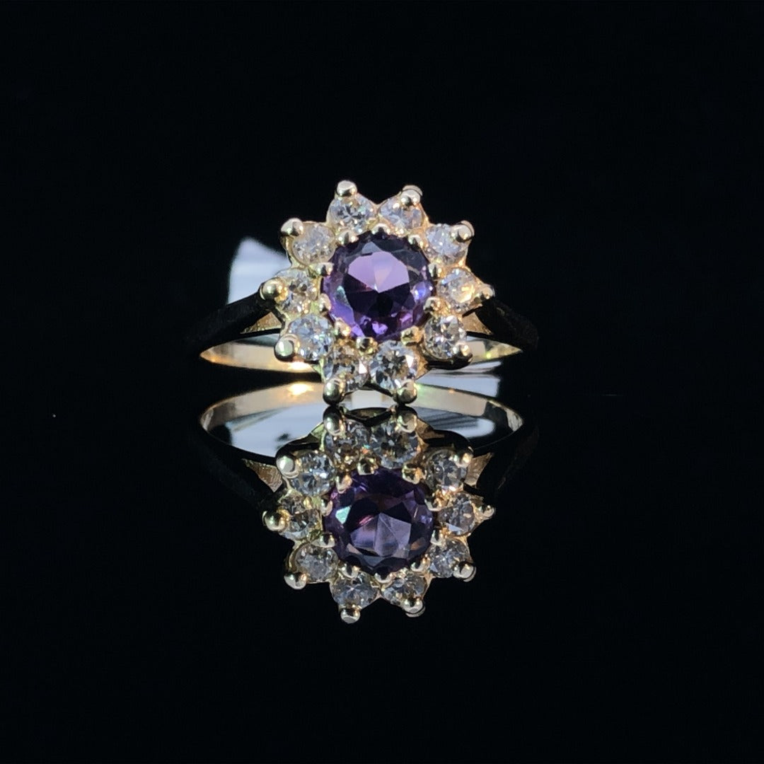 Amethyst and Diamond ring