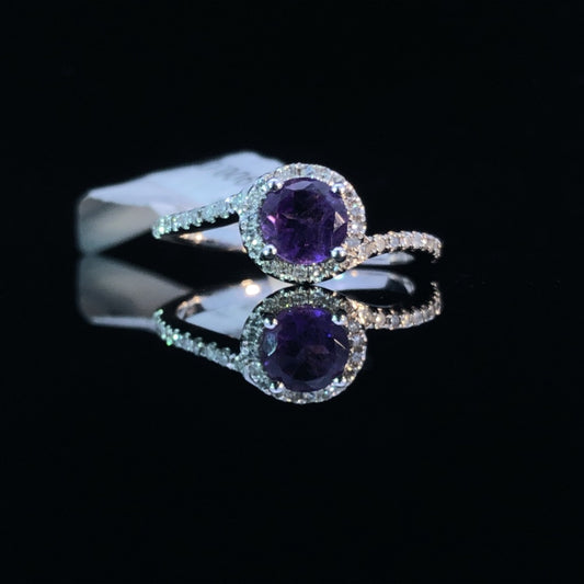 144248 - Amethyst and Diamond ring
