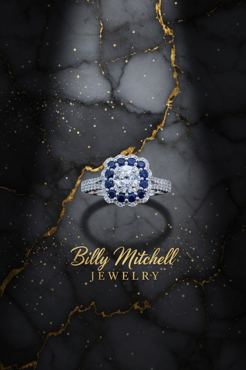 160092 - 1.07 ctw sapphire and diamond ring