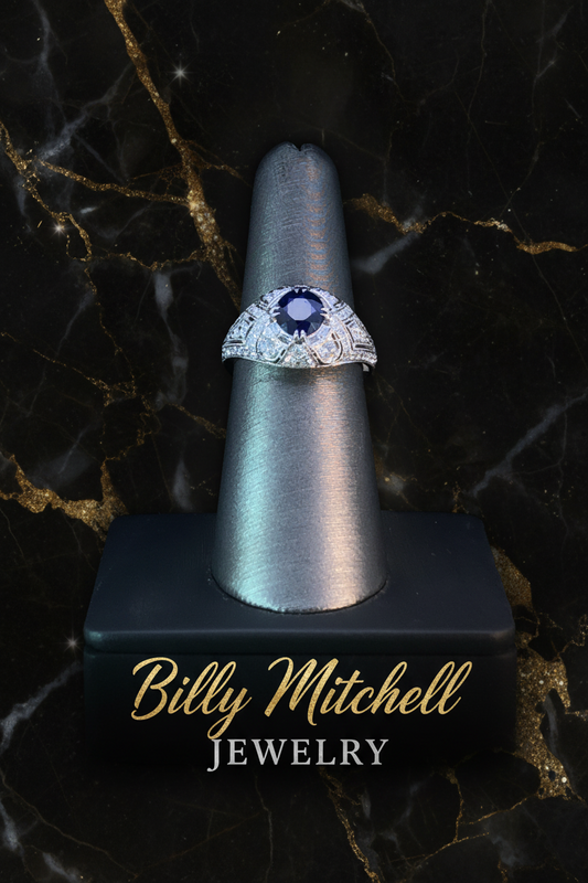 157677 - 2.45 ctw sapphire and diamond ring