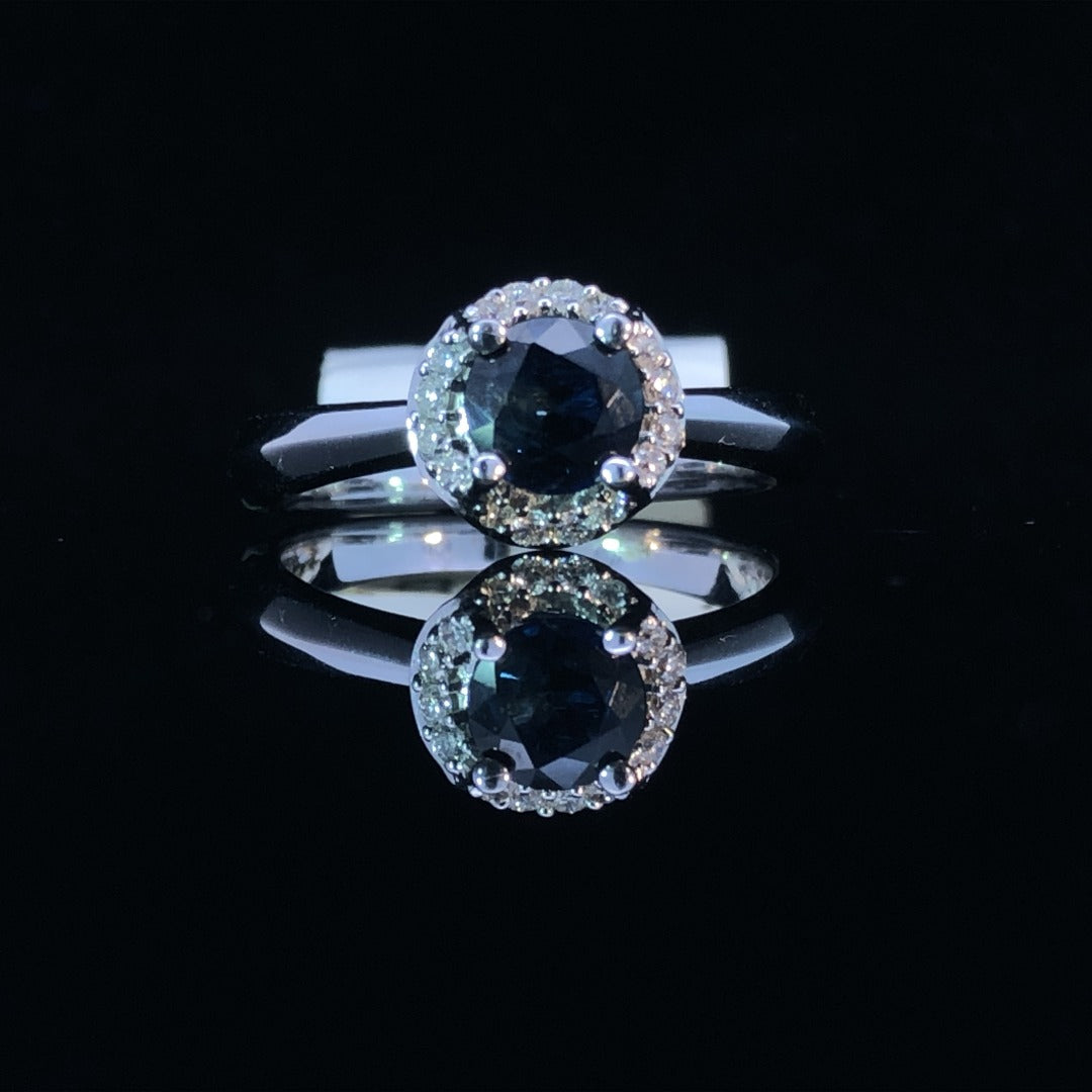 151971 - 1.15 ctw sapphire and diamond ring