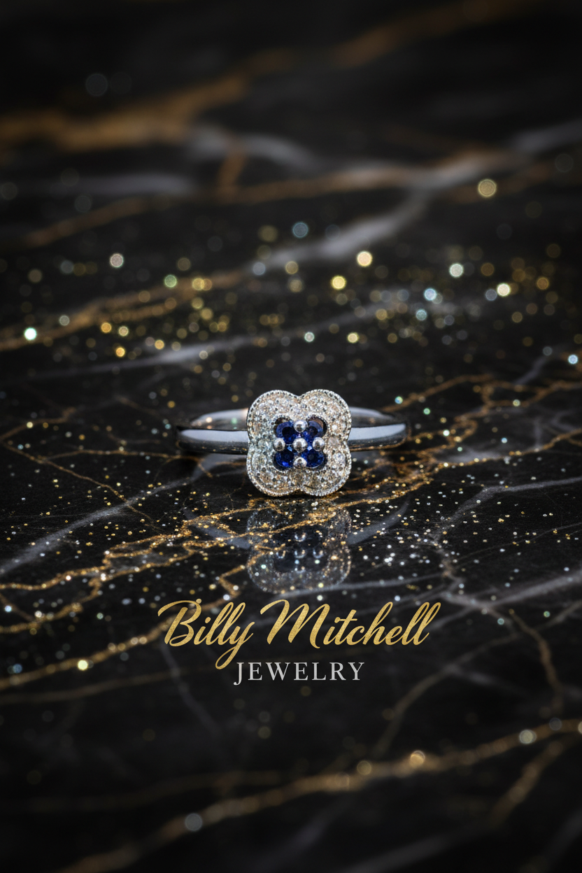 148162 - .20 ctw sapphire and diamond ring