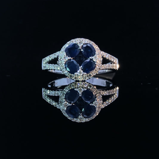 158803 - Sapphire and diamond ring