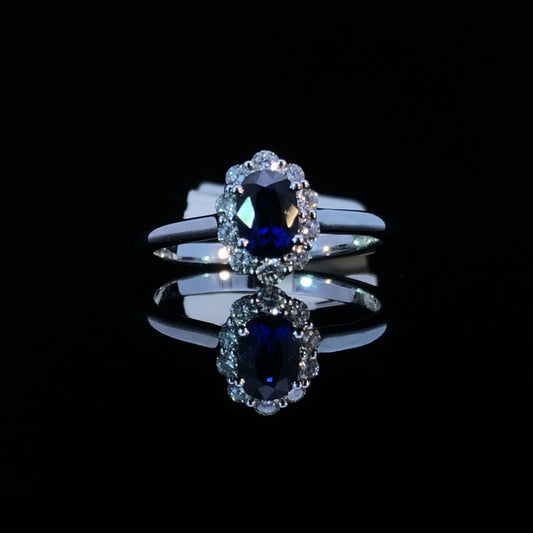 156852 - 1.00 ctw sapphire and diamond ring