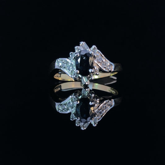 143340 - .53 ctw sapphire and diamond ring