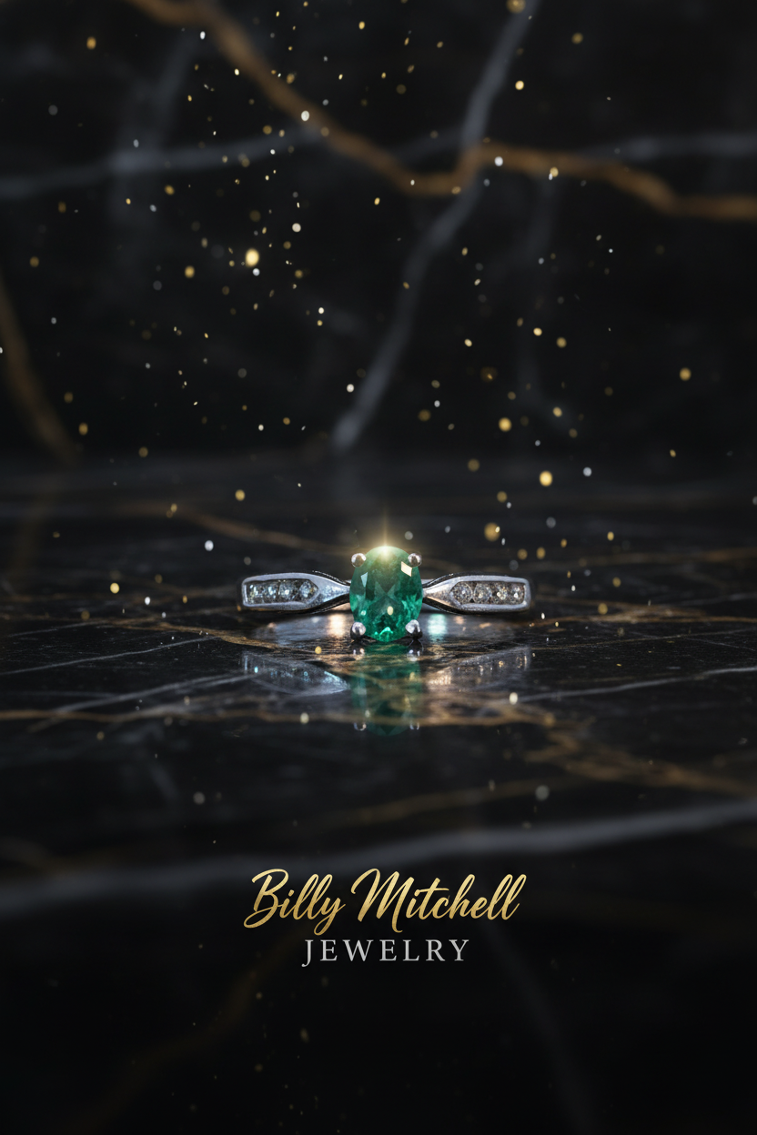 141366 - Emerald and diamond ring