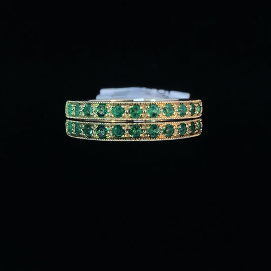156621 - .35 ctw emerald band