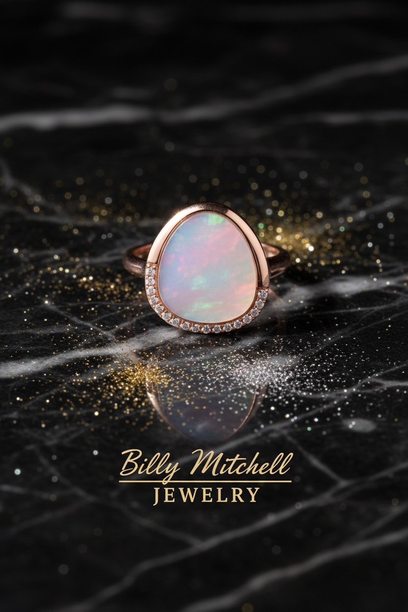 160369 - .05 ctw diamond and Mother of Pearl ring
