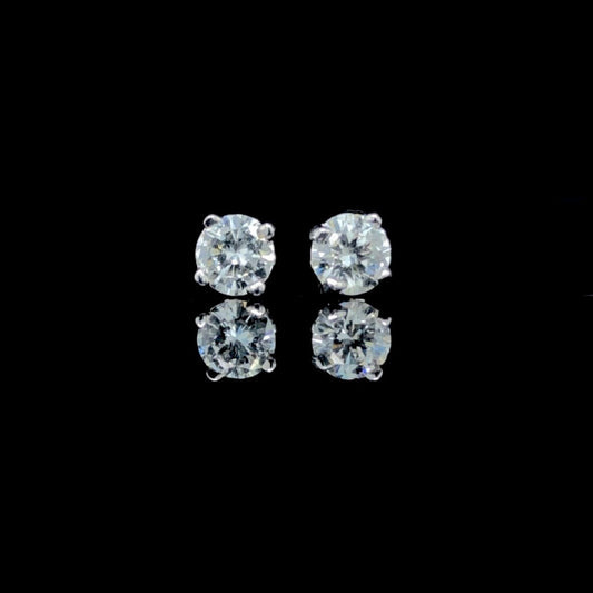 .59 ctw diamond stud earrings