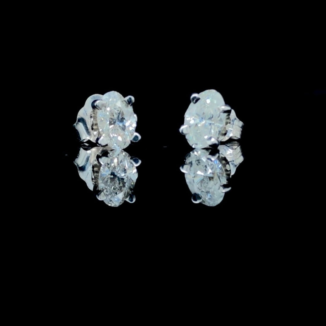 .73 ctw diamond studs