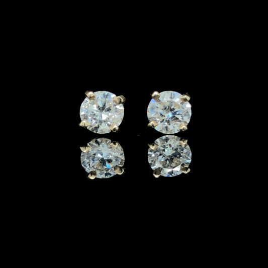 1.03 ctw diamond studs