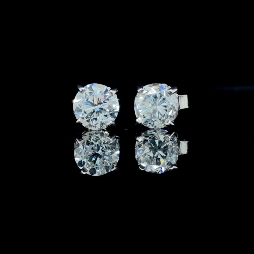 2.07 ctw diamond studs