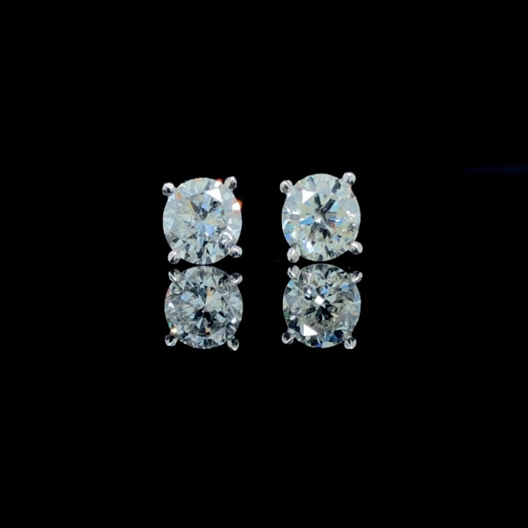 .97 ctw diamond studs