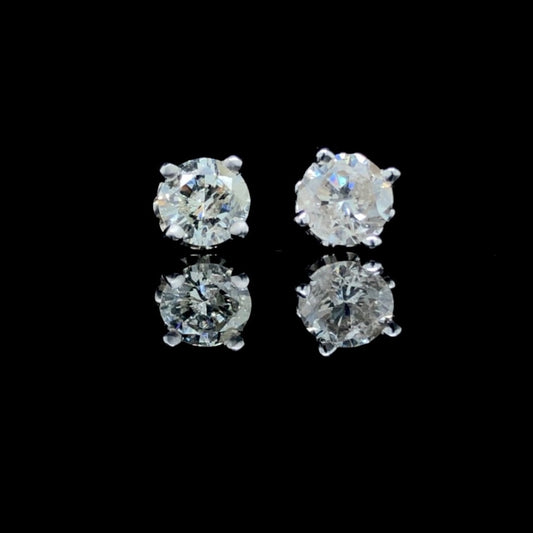 .87 ctw diamond studs