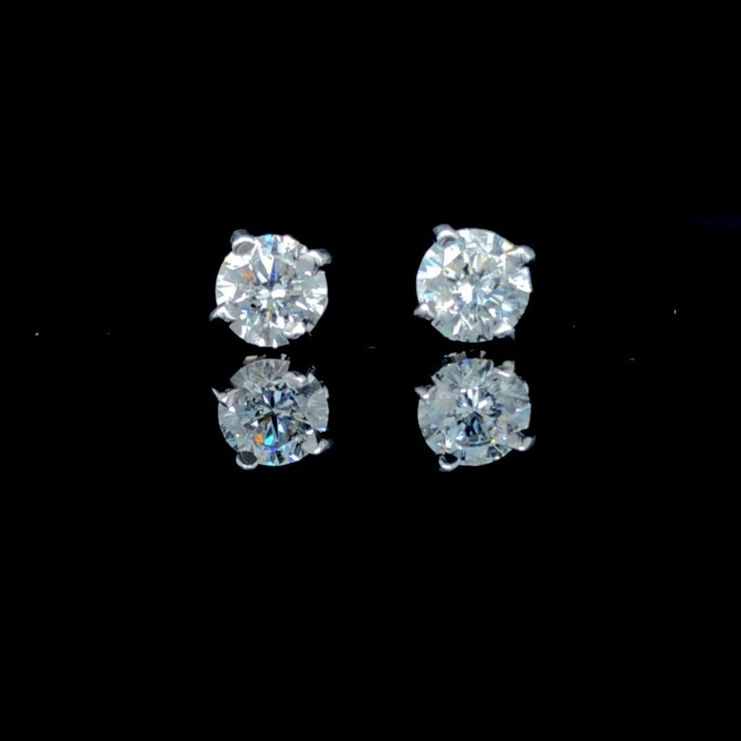 .78 ctw diamond studs