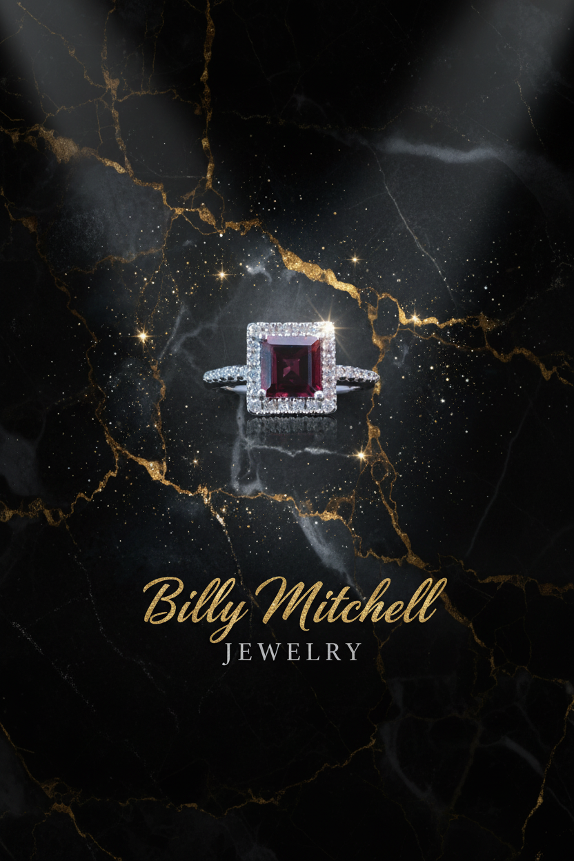 157011 - .25 ctw diamond and garnet ring