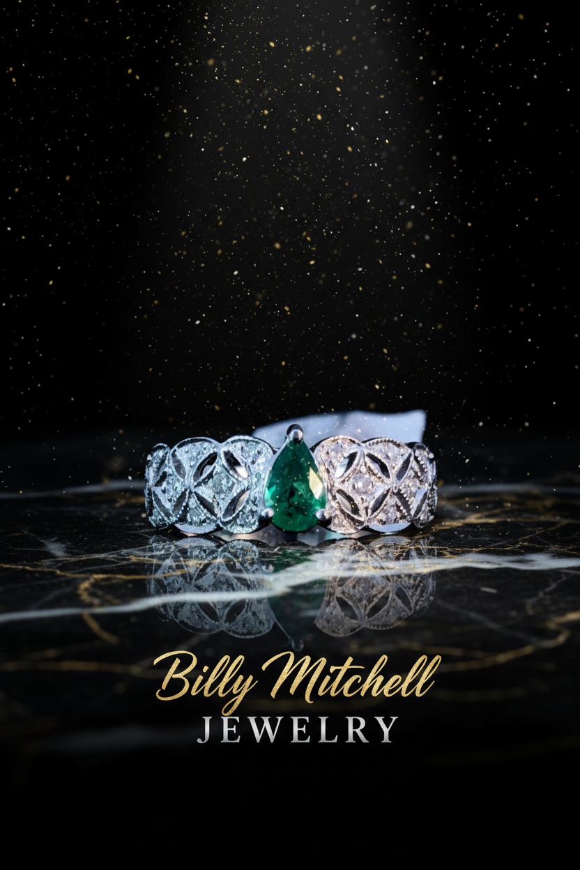 118568 - .55 ctw emerald and diamond ring