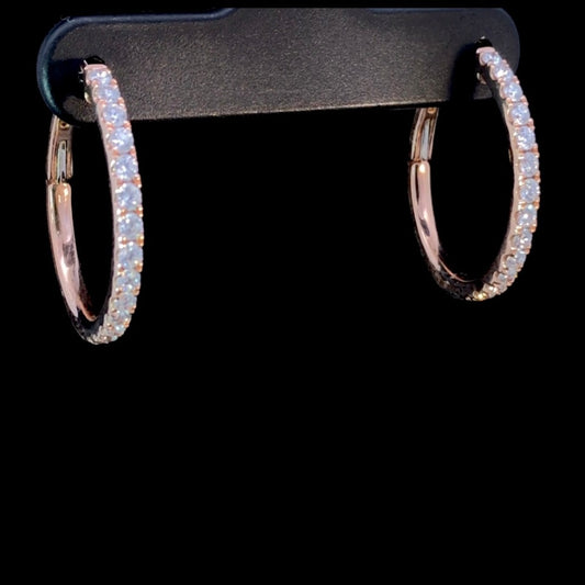 159572 - .75 ctw diamond hoops