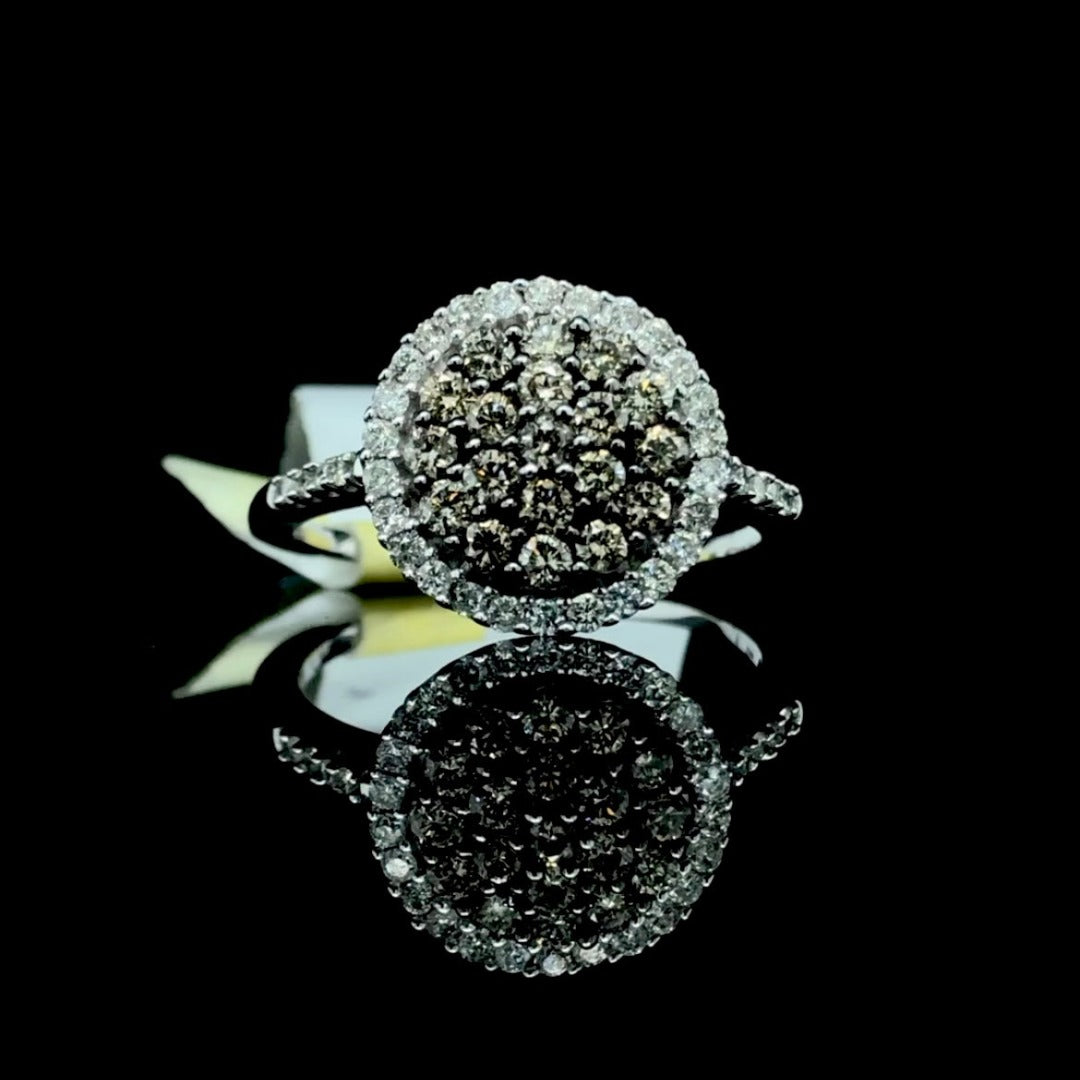 142572 - .82 ctw chocolate and white diamond ring