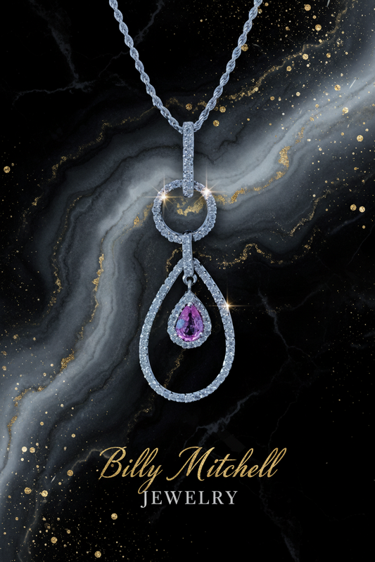 155553 - .94 ctw pink sapphire and diamond pendant