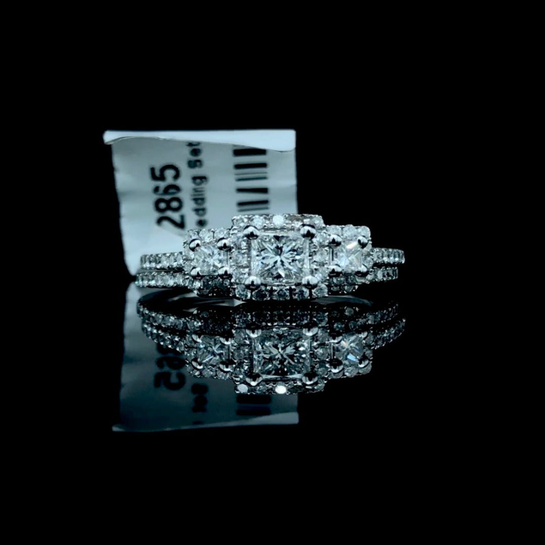 152865 - .98 ctw engagement ring set