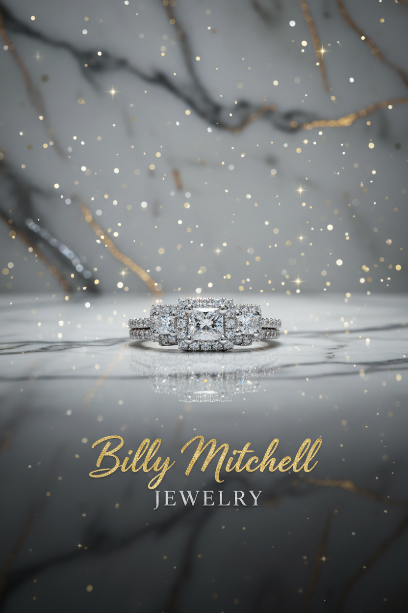152865 - .98 ctw engagement ring set