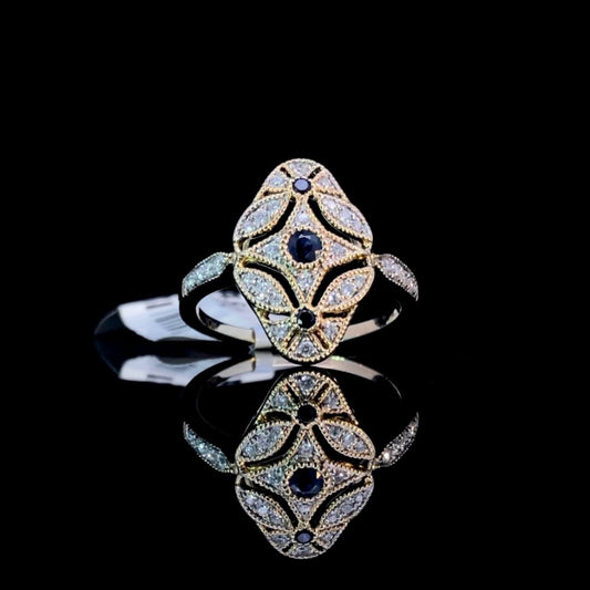 154836 - .33 ctw Sapphire and diamond ring