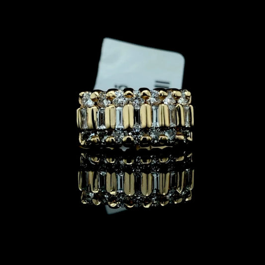 104415 - Round and Baguette Diamond Band