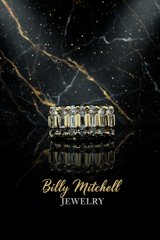 104415 - Round and Baguette Diamond Band