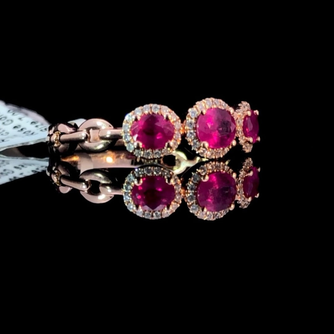 152406 - .72 ctw ruby and diamond ring