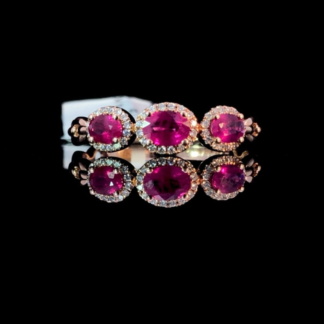 152406 - .72 ctw ruby and diamond ring