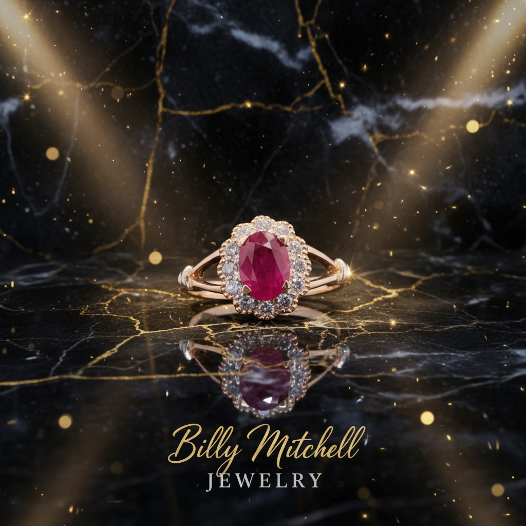 156633 - 1.30 ctw Ruby and diamond ring