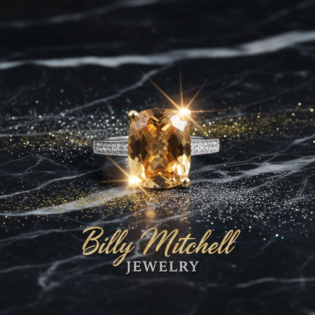 142777 - Citrine and diamond ring