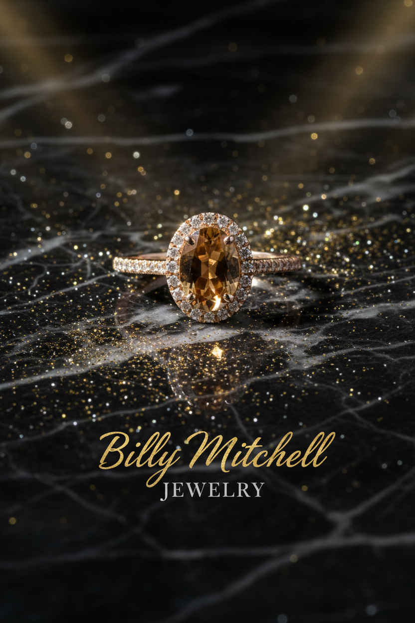 145837 - 1.16 ctw Citrine and diamond ring