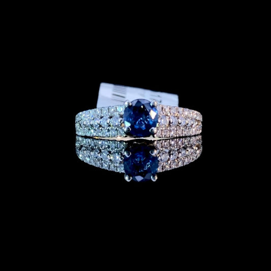 151701 - 1.30 ctw sapphire and diamond ring