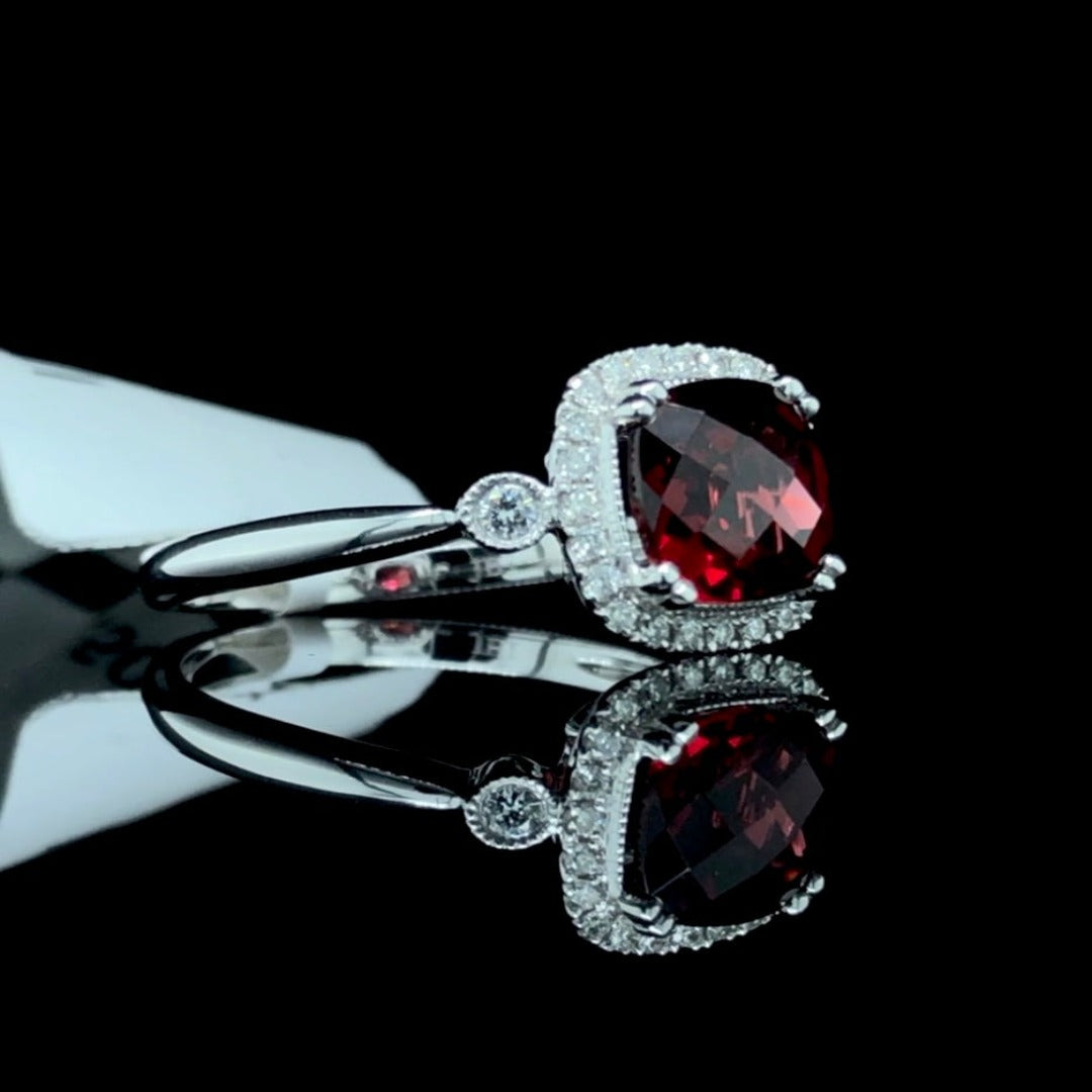 160098 - 2.13 ctw garnet and diamond ring