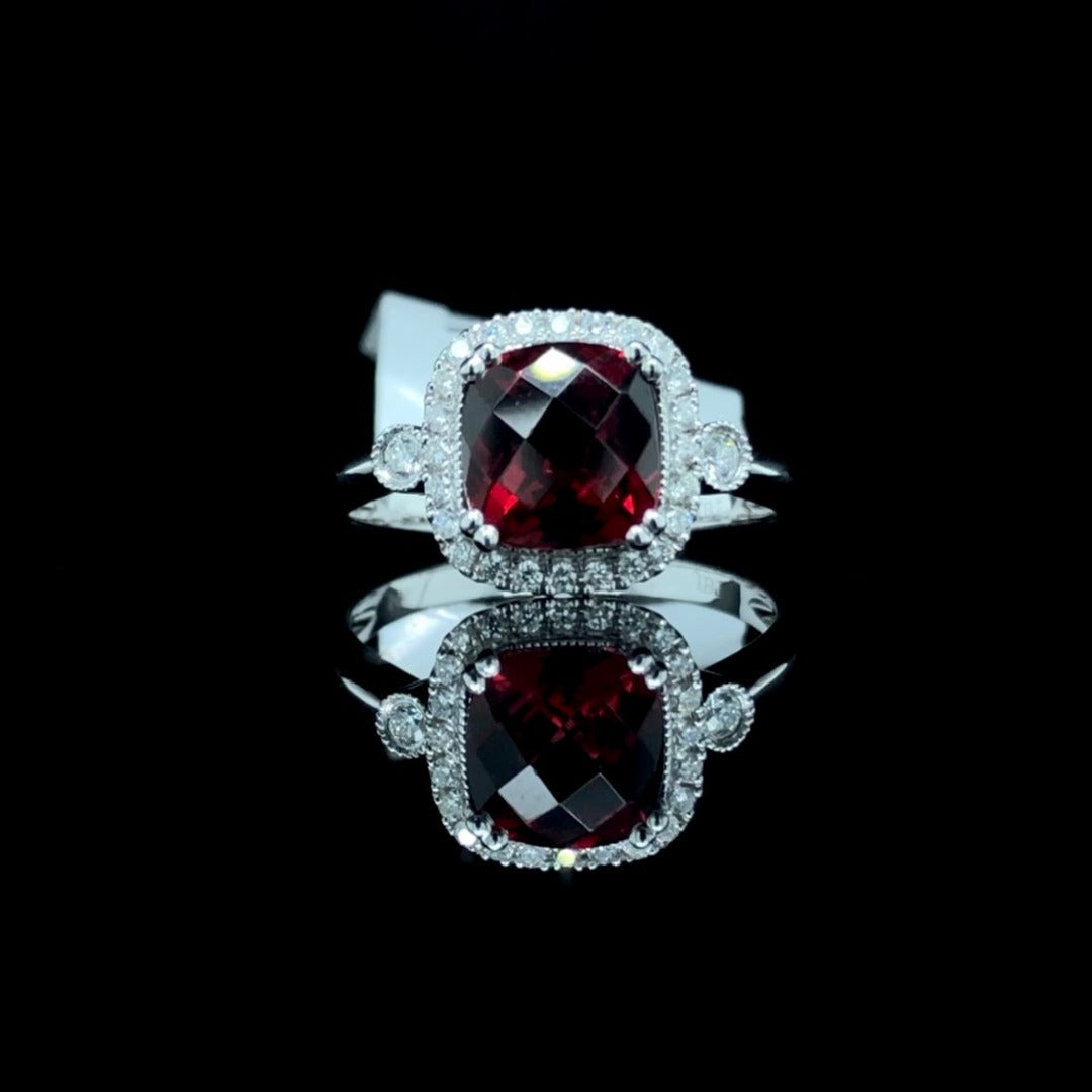 160098 - 2.13 ctw garnet and diamond ring