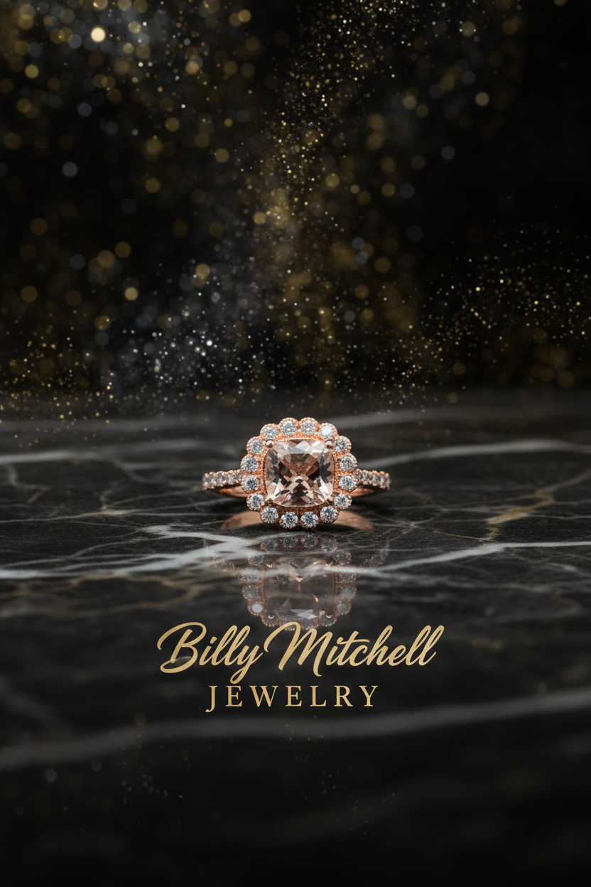 160362 - 1.71 ctw morganite and diamond ring
