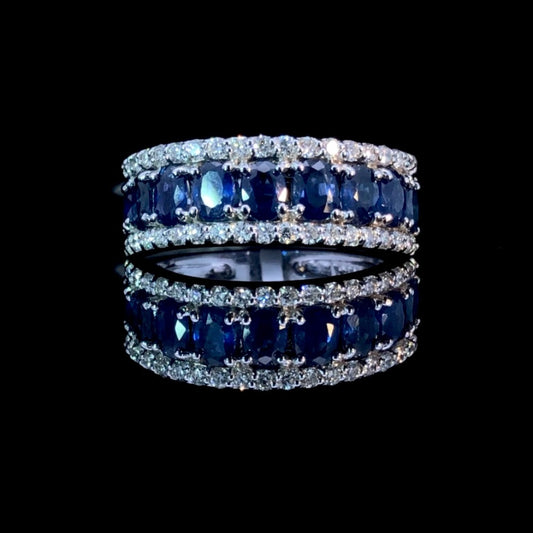 160479 - 2.61 ctw sapphire and diamond ring