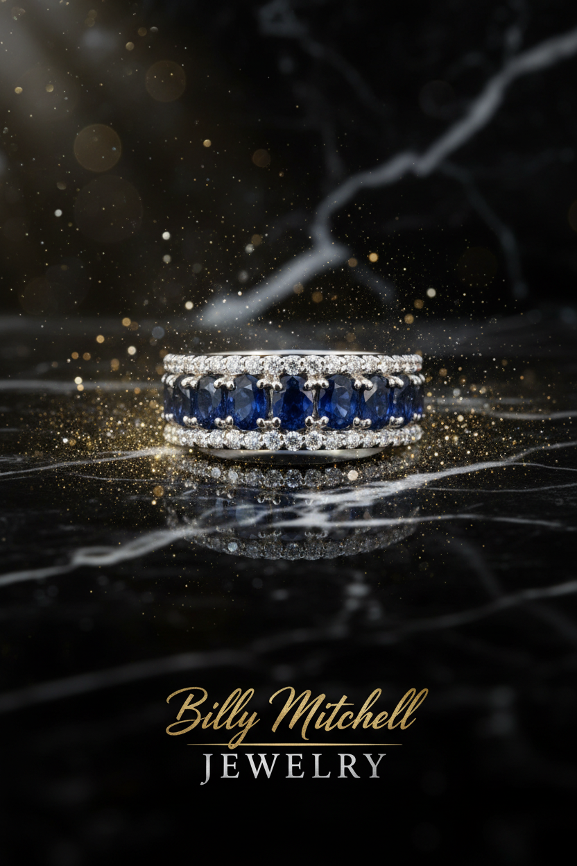 160479 - 2.61 ctw sapphire and diamond ring