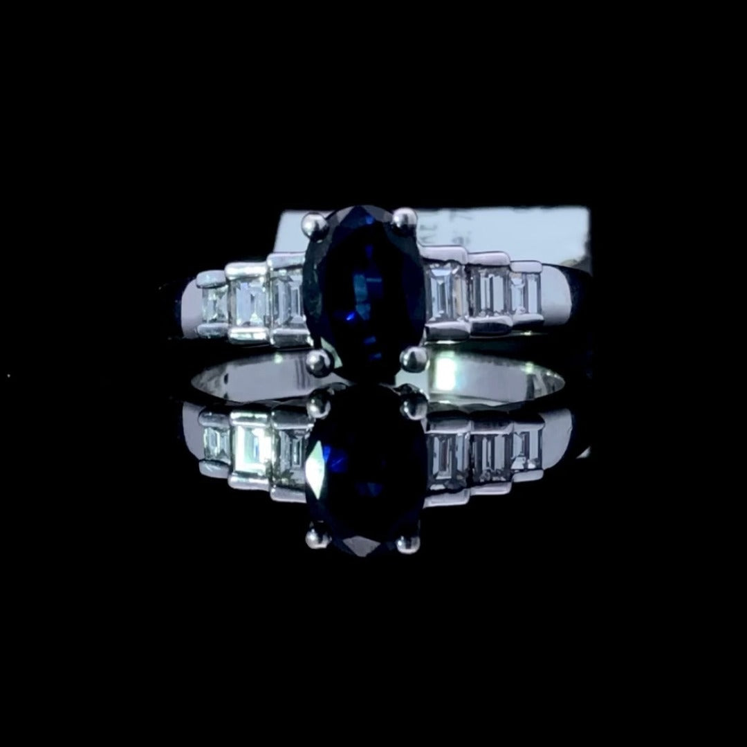 125277 - 1.60 ctw sapphire and diamond ring
