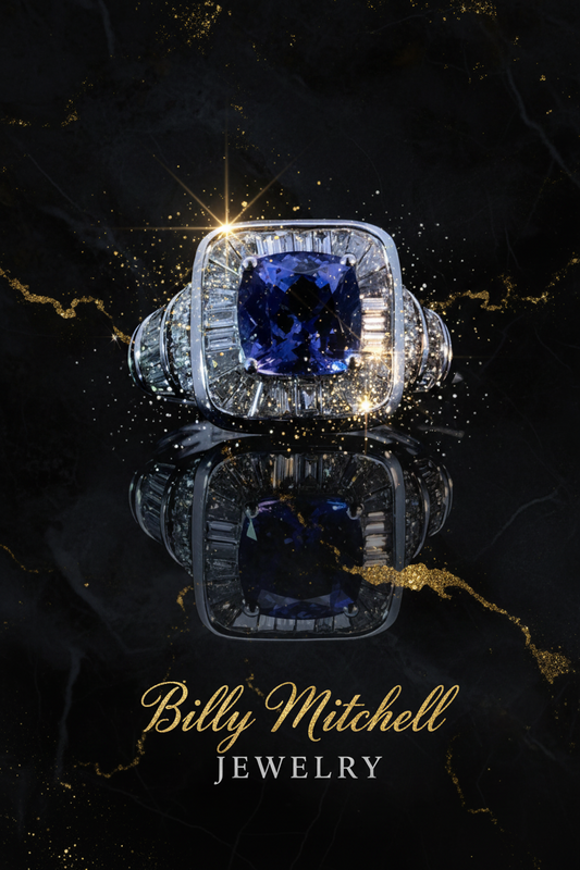 160480 - 1.66 ct Cushion Cut Tanzanite Ring