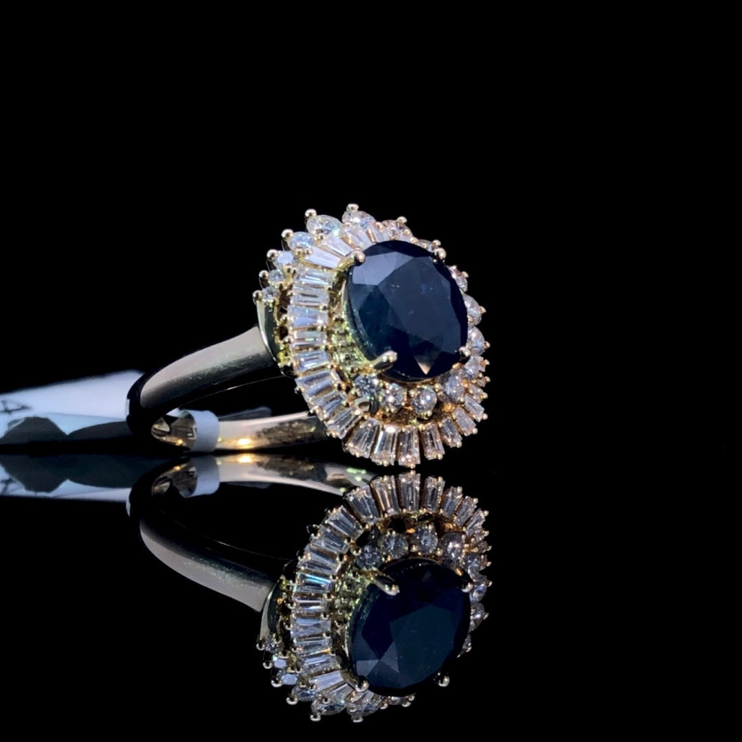 160454 - 2.51 ctw Sapphire and diamond ring