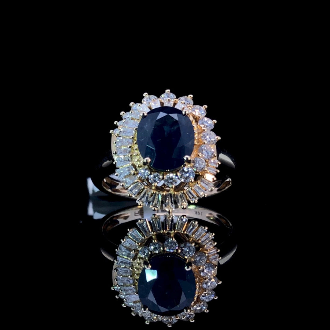 160454 - 2.51 ctw Sapphire and diamond ring