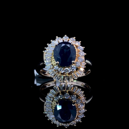 160454 - 2.51 ctw Sapphire and diamond ring