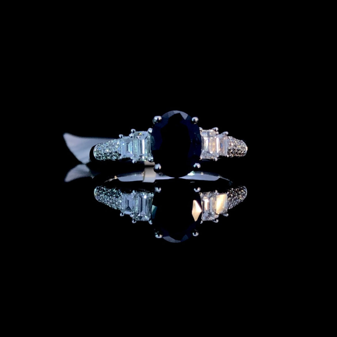 160453 - 1.75 ctw sapphire and diamond ring